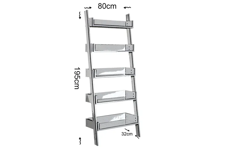 Comfortale Bokhylla - Brun - Förvaring - Hylla - Steghylla & trapphylla