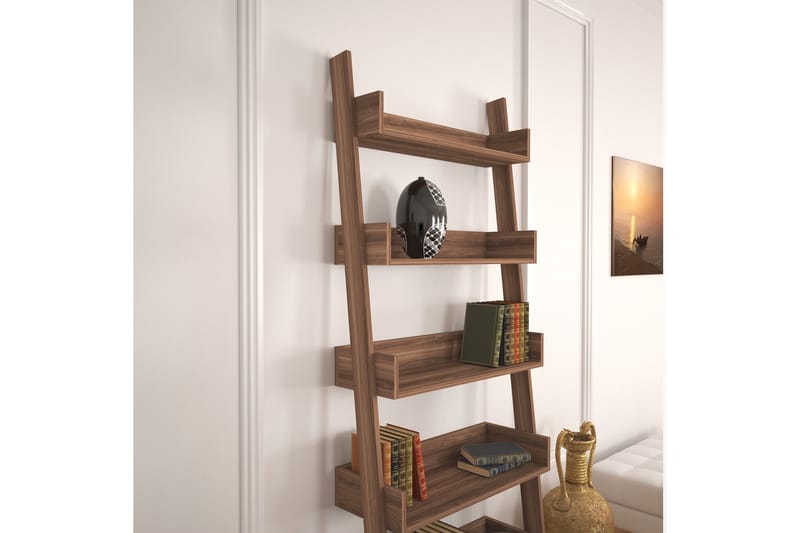 Comfortale Bokhylla - Valnöt - Förvaring - Hylla - Steghylla & trapphylla