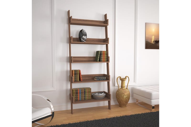 Comfortale Bokhylla - Valnöt - Förvaring - Hylla - Steghylla & trapphylla