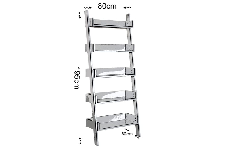 Comfortale Bokhylla - Vit - Förvaring - Hylla - Steghylla & trapphylla
