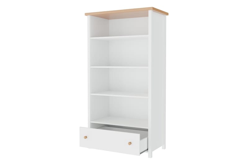 Storys Bokhylla 85 cm i Ek - Vit - Förvaring - Hylla - Bokhylla