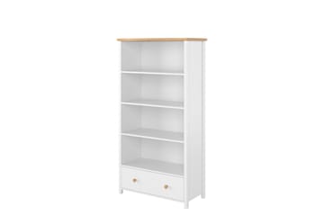 Storys Bokhylla 85 cm i Ek - Vit - Förvaring - Hylla - Bokhylla