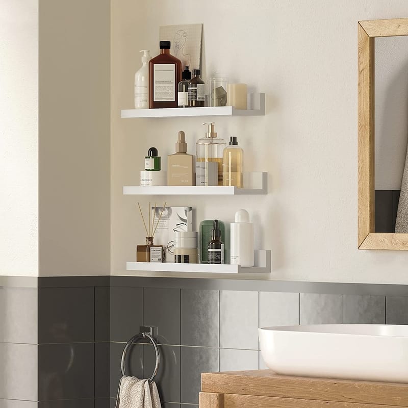 Suwon vägghylla 38 cm, 3-pack - Vit - Vit - Förvaring - Hylla - Vägghylla