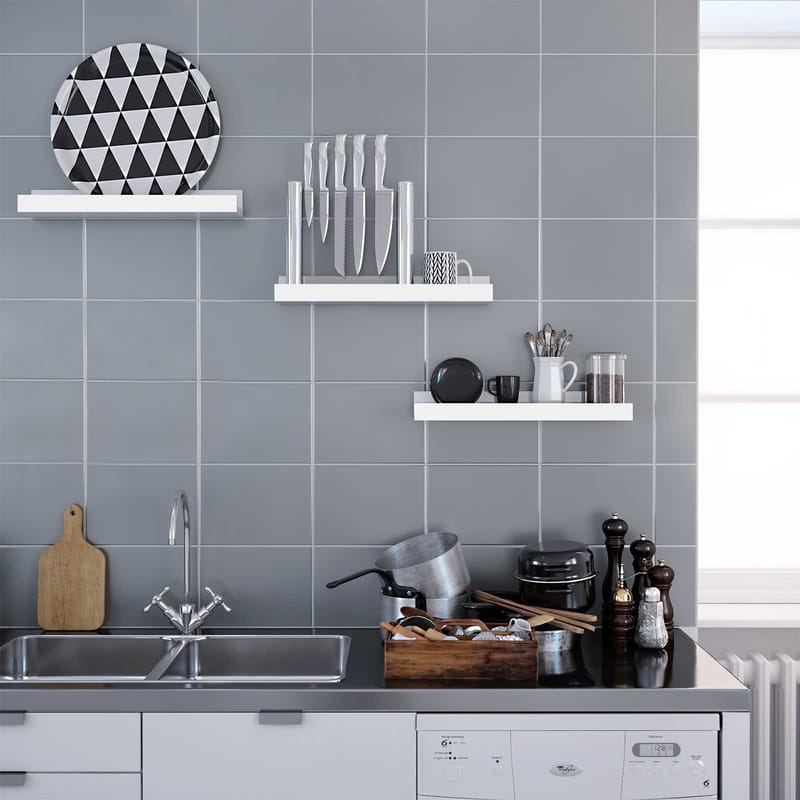 Suwon vägghylla 38 cm, 3-pack - Vit - Vit - Förvaring - Hylla - Vägghylla