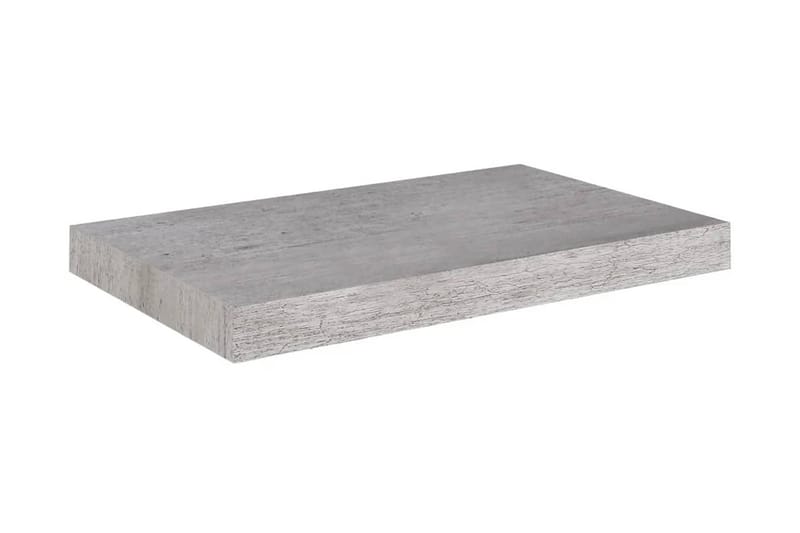 Svävande vägghyllor 4 st betonggrå 50x23x3,8 cm MDF - Betonggrå - Vägghylla