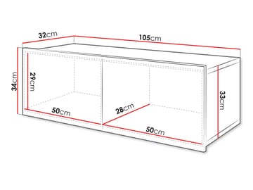 Tessan Väggskåp 105 cm - brun - Förvaring - Hylla - Hyllplan & hyllkonsol
