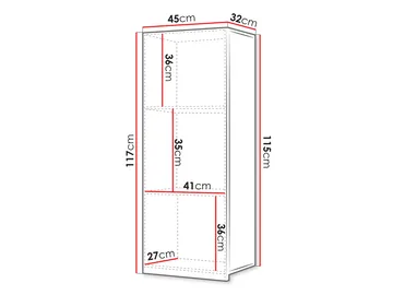 Tessan Väggskåp 45 cm - brun - Hus & renovering - Kök & bad - Badrum - Badrumsmöbler & badrumsinredning - Spegelskåp badrum