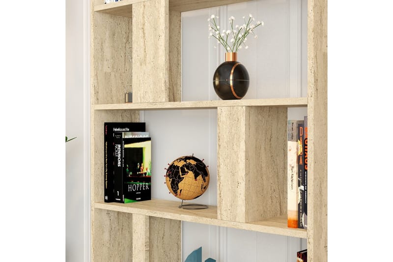 Timiza Bokhylla 90 cm i Ek - Beige - Förvaring - Hylla - Bokhylla