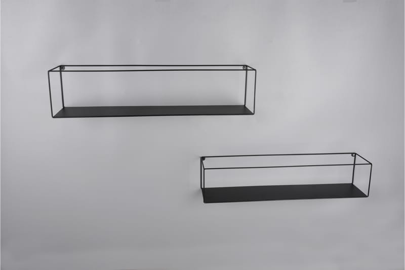 Tinka Vägghylla 2 st 65x15x15 cm Svart - Svart - Förvaring - Hylla - Vägghylla