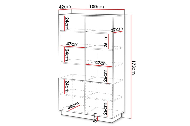 Torvalen Bokhylla 100 cm - Vit - Förvaring - Hylla - Bokhylla