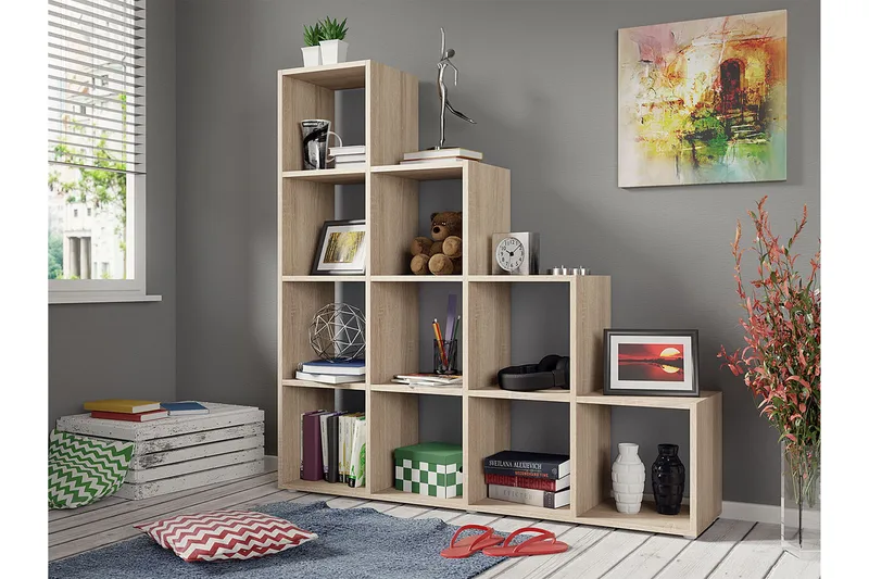 Triorana Bokhylla 139 cm - Beige - Förvaring - Hylla - Bokhylla