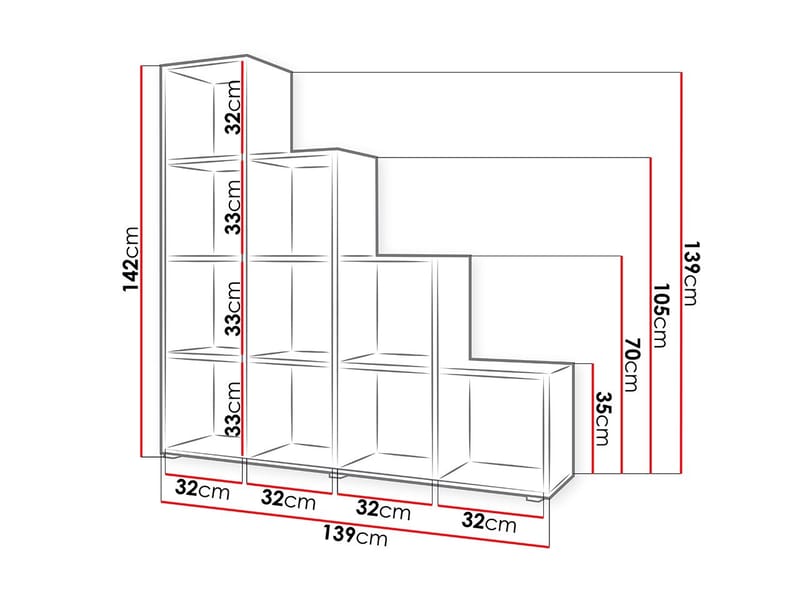 Triorana Hylla 139 cm - beige - Förvaring - Hylla - Hyllplan & hyllkonsol