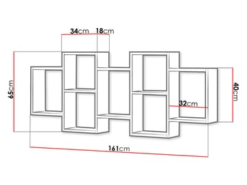 Triorana Vägghylla 161 cm - beige - Förvaring - Hylla - Vägghylla