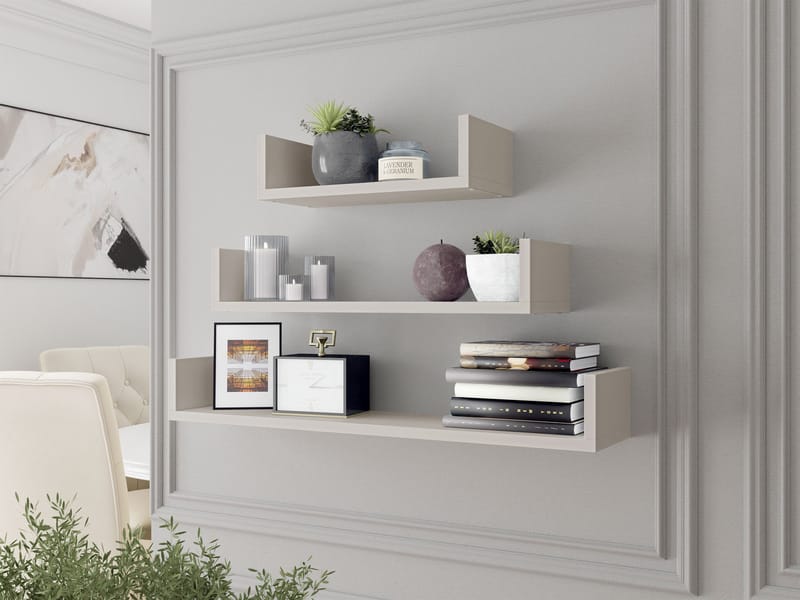 Triorana Vägghylla 80 cm - beige - Förvaring - Hylla - Vägghylla