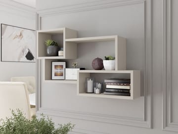 Triorana Vägghylla 87 cm - beige - Förvaring - Hylla - Hyllplan & hyllkonsol