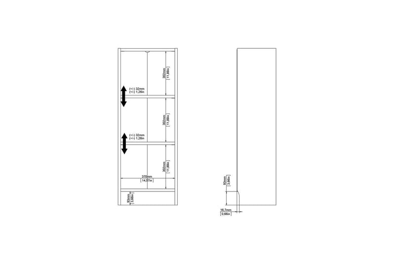 Trysil Bokhylla 40,6 cm - Brun - Förvaring - Hylla - Bokhylla