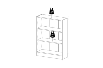 Trysil Bokhylla 79 cm i Ek - Beige - Förvaring - Hylla - Bokhylla