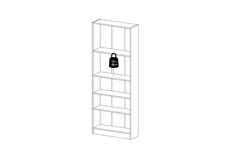 Trysil Bokhylla 79 cm i Ek - Beige - Förvaring - Hylla - Bokhylla