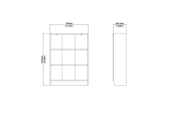 Trysil Bokhylla 79 cm i Ek - Beige - Förvaring - Hylla - Bokhylla
