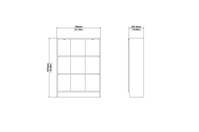 Trysil Bokhylla 79 cm i Ek - Beige - Förvaring - Hylla - Bokhylla