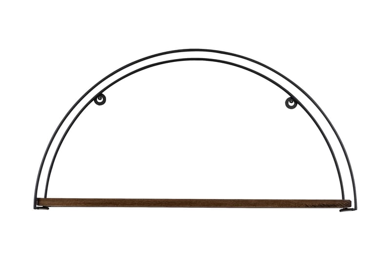 Achene Vägghylla 60x15 cm Hylla - Svart/Mörkbrun - Förvaring - Hylla - Vägghylla