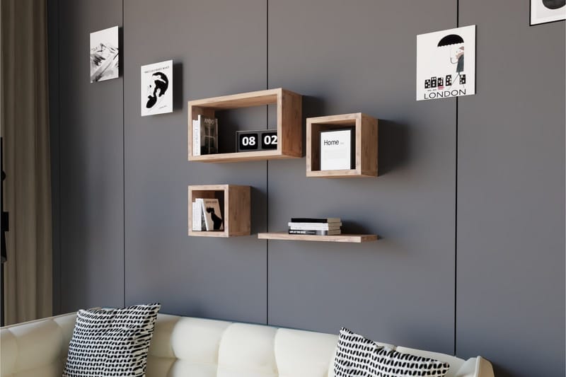 Andifli Vägghylla 40x44 cm - Grön - Förvaring - Hylla - Vägghylla