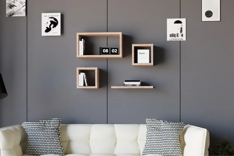 Andifli Vägghylla 40x44 cm - Grön - Förvaring - Hylla - Vägghylla