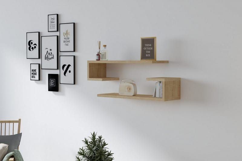 Andifli Vägghylla 60x15 cm - Grön - Förvaring - Hylla - Vägghylla