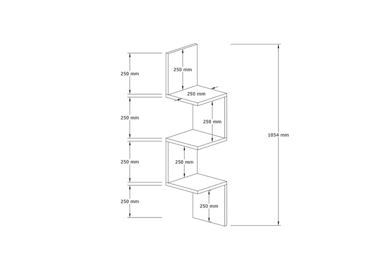 Baghana Vägghylla 25x25 cm - Blå - Förvaring - Hylla - Vägghylla