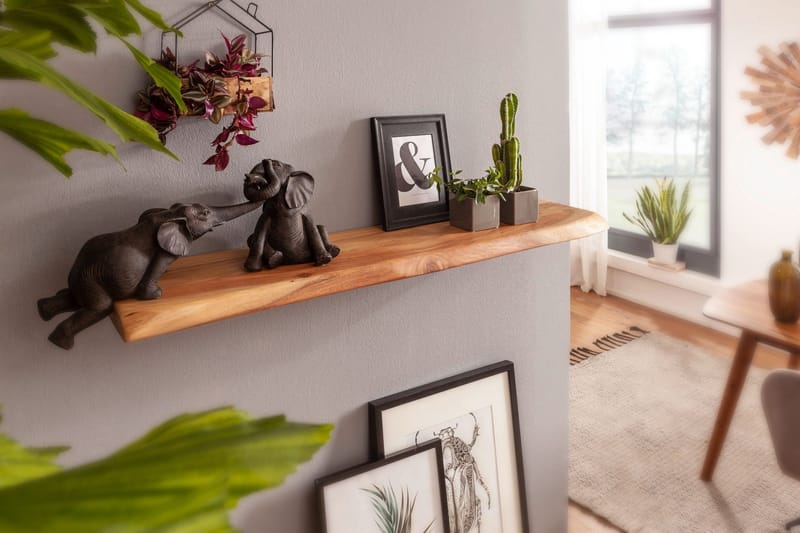 Belleview Vägghylla 80x25 cm - Trä/natur - Förvaring - Hylla - Vägghylla