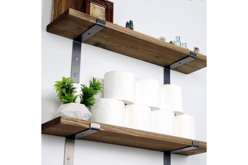 Bogel Vägghylla 60 cm - Svart/Valnöt - Förvaring - Hylla - Vägghylla