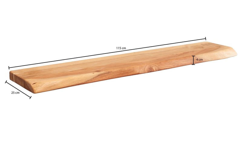 Bourelle Vägghylla 115x25 cm - Trä/natur - Förvaring - Hylla - Vägghylla