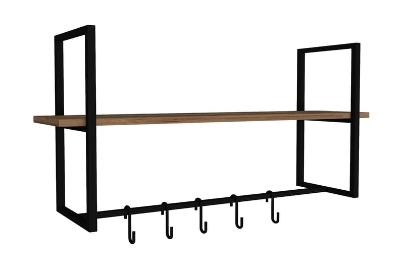 Cadage Vägghylla 69x19 cm 2 Hyllor - Brun - Förvaring - Hylla - Vägghylla
