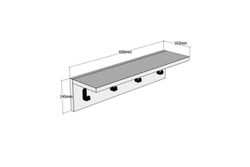 Casden Vägghylla 15 cm - Antracit - Förvaring - Klädförvaring - Klädhängare - Kroklist & Klädkrokar