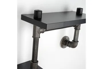 Chandina Vägghylla 56x13 cm 2 Hyllor - Svart - Förvaring - Hylla - Vägghylla