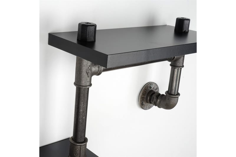 Chandina Vägghylla 56x13 cm 2 Hyllor - Svart - Förvaring - Hylla - Vägghylla