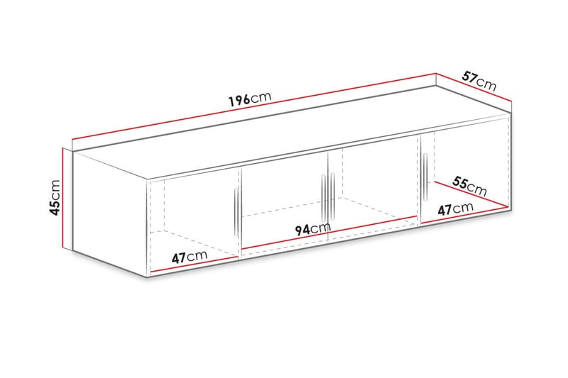 Chavez Vägghylla Grå - Förvaring - Hylla - Vägghylla