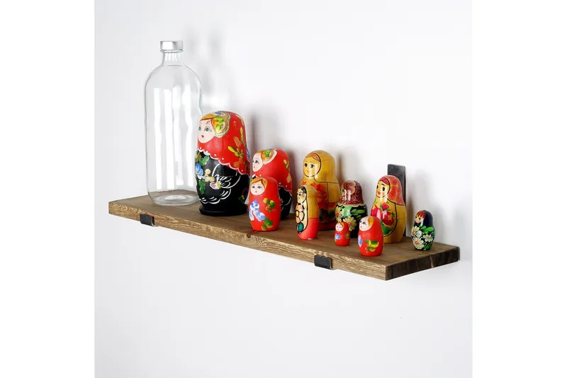 Chealsie Vägghylla 60 cm - Svart/Valnöt - Förvaring - Hylla - Vägghylla