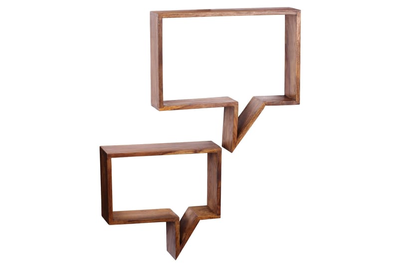 Clutts Vägghylla 2-pack, Trä/natur