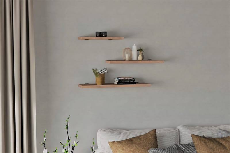 Cordin Vägghylla 2x30 cm 3-pack - Natur - Förvaring - Hylla - Vägghylla