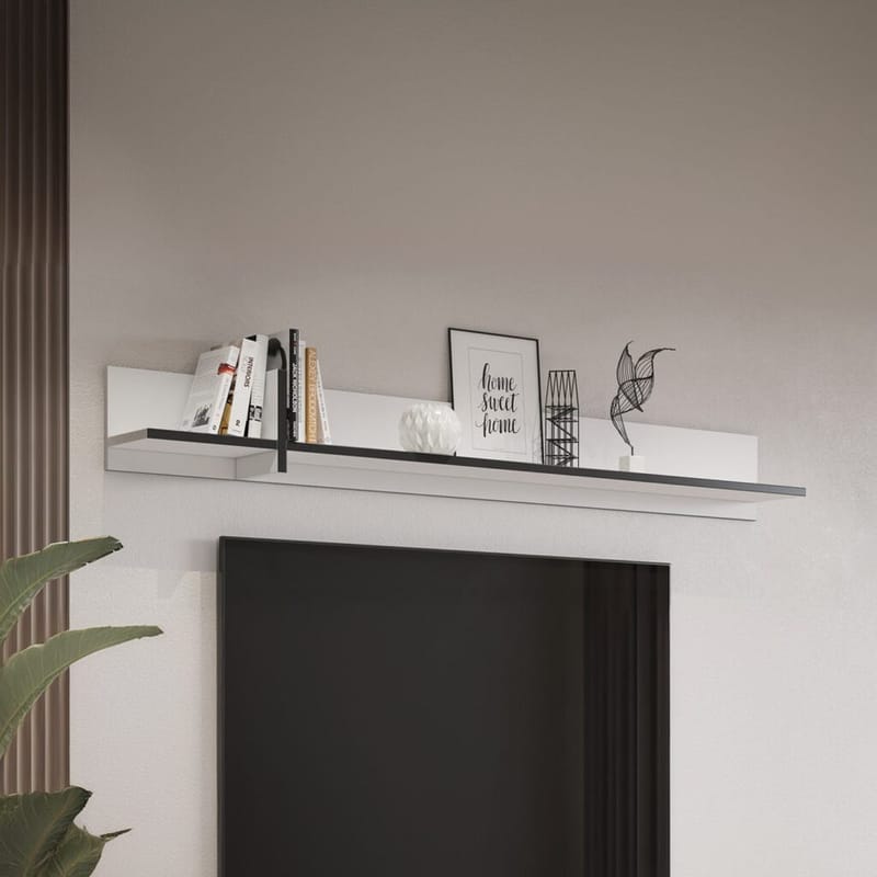 Vägghylla Cross - Vit - Förvaring - Hylla - Vägghylla