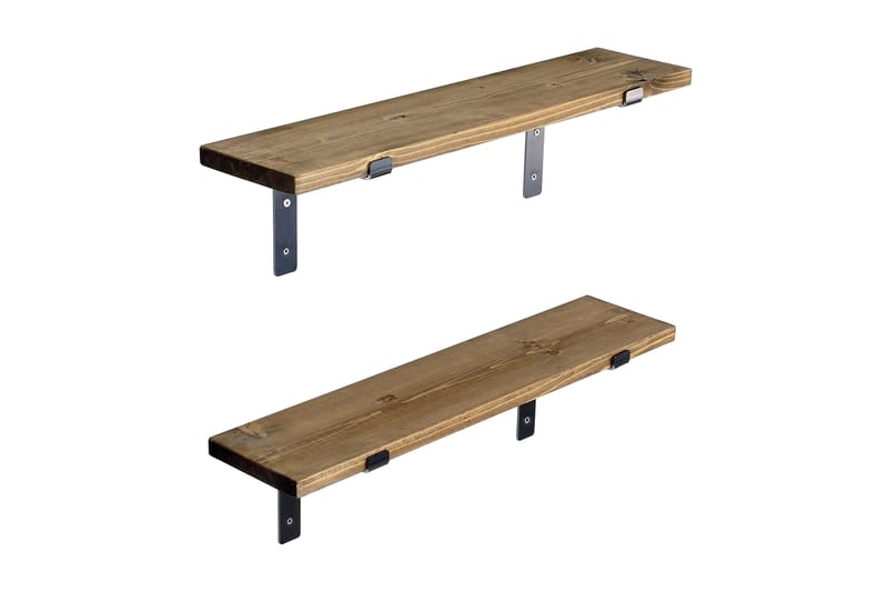 Crysler Vägghylla 60 cm - Svart/Valnöt - Förvaring - Hylla - Vägghylla