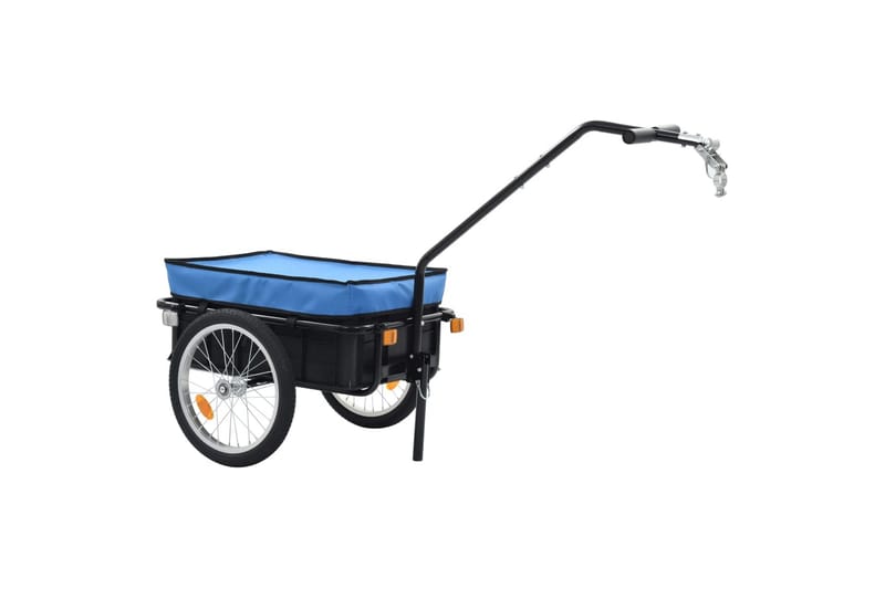 Cykelvagn/handkärra 155x61x83 cm stål blå - Blå - Vägghylla