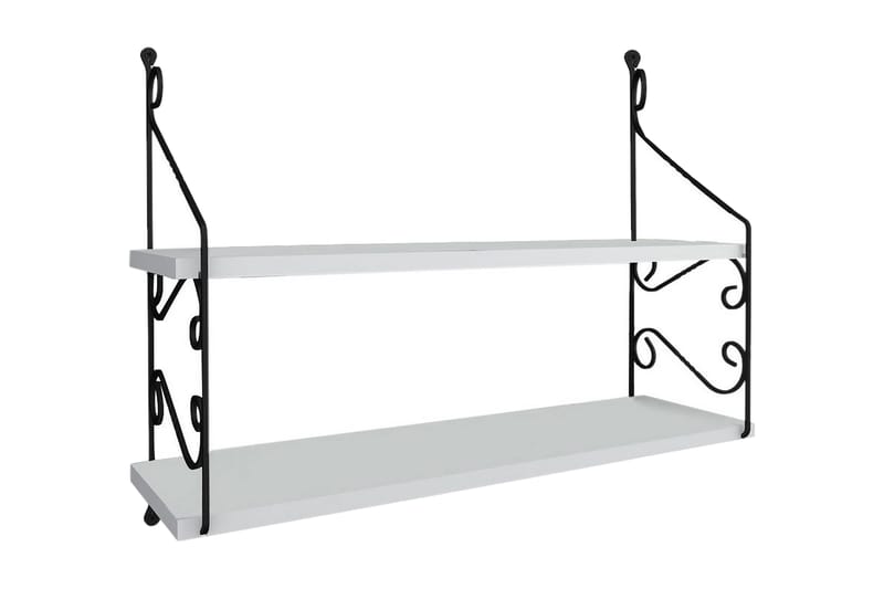 Decormet Vägghylla 2 Hyllor - Vit - Förvaring - Hylla - Vägghylla