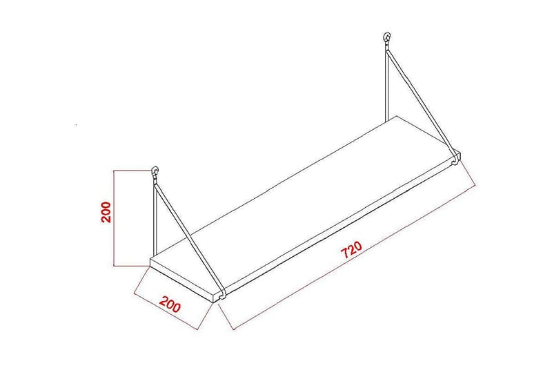 Decormet Vägghylla - Brun - Förvaring - Hylla - Vägghylla
