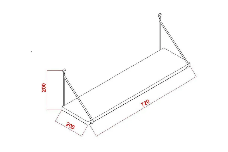Decormet Vägghylla - Ek - Förvaring - Hylla - Vägghylla
