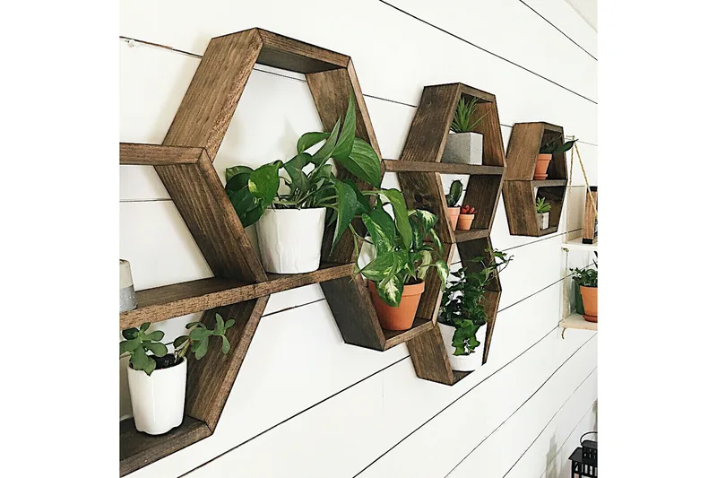 Desgrar Vägghylla 40x37 cm - Brun - Förvaring - Hylla - Vägghylla