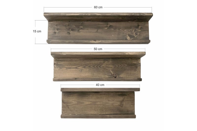 Desgrar Vägghylla 60x15 cm - Brun - Förvaring - Hylla - Vägghylla