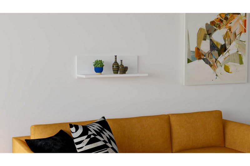 Desgrar Vägghylla 60x19,6 cm - Vit - Förvaring - Hylla - Vägghylla