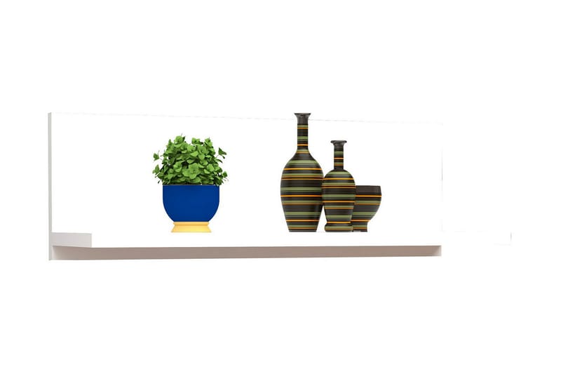 Desgrar Vägghylla 60x19,6 cm - Vit - Förvaring - Hylla - Vägghylla